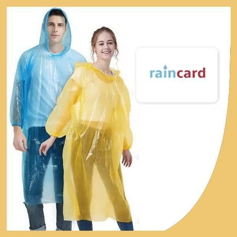 FULLY Reusable Wallet Rain Card Rain Coat for Adults (Set of 5) Multicolour FULLY Reusable Wallet Rain Card Rain Coat for Adults (Set of 5) Multicolour