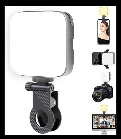 LED Video Light with Phone Holder Clip LED Video Light with Phone Holder Clip