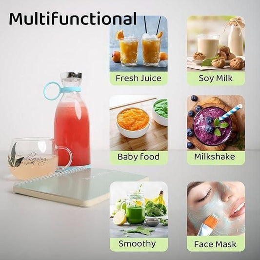 Portable Mini Blender – USB Rechargeable Smoothie & Juice Maker (380ML)