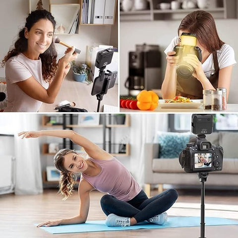 LED Video Light with Phone Holder Clip LED Video Light with Phone Holder Clip