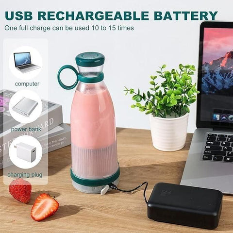 Portable Mini Blender – USB Rechargeable Smoothie & Juice Maker (380ML)